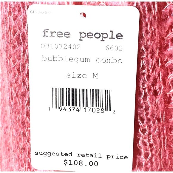 1 Left Free People Angel Loose Knit Bubblegum Jumper - Picture 11 of 14